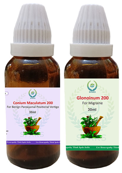 Conium Mac.200, Glonoinum 200 For Benign Paroxysmal  Positional Vertigo