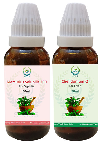 Mercurius sol. 200, Chelidonium Q For Syphilis