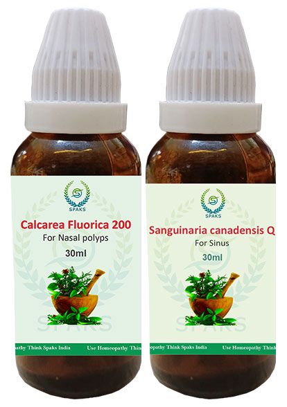 Calcarea Flu. 200, Sangulnaria Can Q For Nasal polyps
