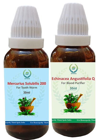 Mercurius Sol. 200,  Echinacea Aug Q For Tooth Worm