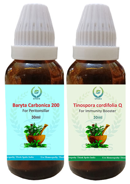 Baryta Car. 200, Tinospora Cor. Q For Peritonsillar