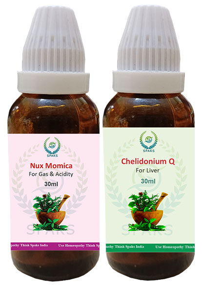 Nux Momica 200,  Chelidonium Q For Gas & Acidity