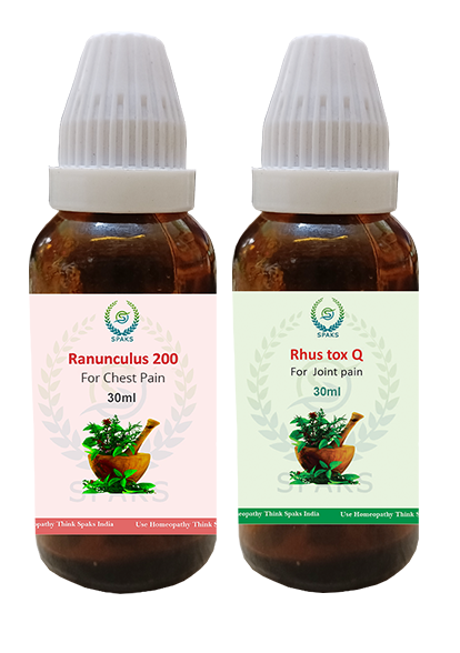 Ranunculus 200 ,  Rhus Tox Q For Chest Pain