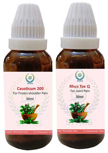 Causticum 200 , Rhus Tox Q For Frozen shoulder Pain