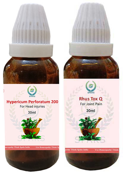 Hypericum Per. 200 , Rhus Tox Q For Head injuries