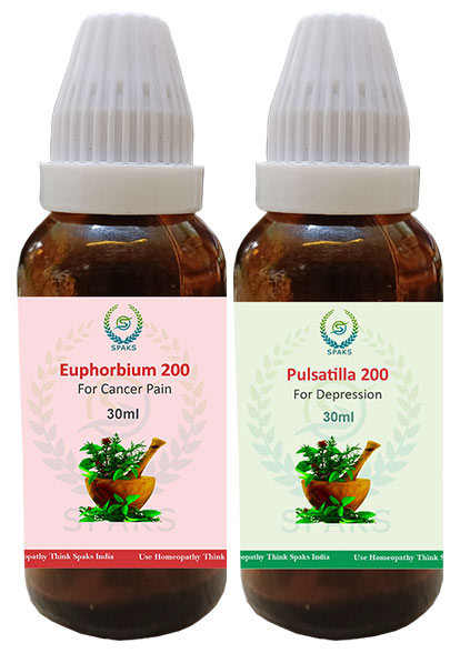 Euphorbium 200 , Pulsatilla 200 For Cancer Pain