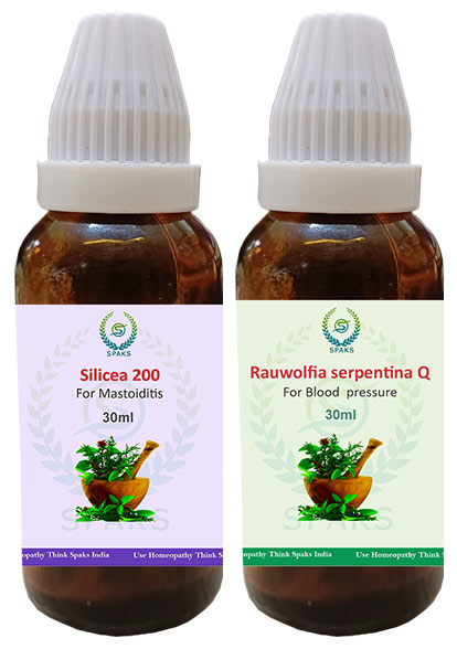 Silicea 200, Rauwolfia Serp.Q For Mastoiditis