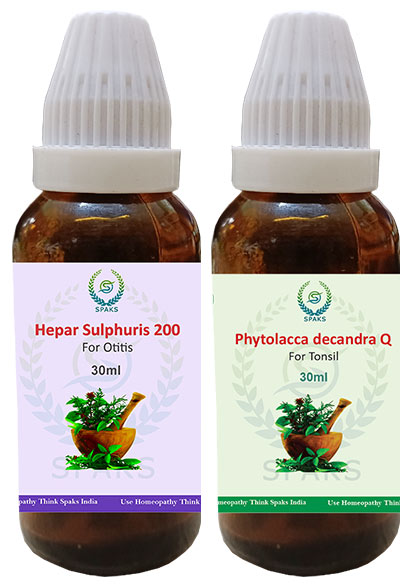 Hepar Sul.200,Phytolacca Dec.Q For Otitis