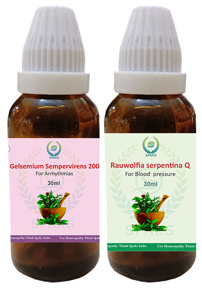 Gelsemium Sem. 200,  Rauwolfia Serp. Q For Arrhythmias